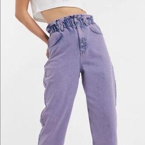 ASOS gathered waist denim